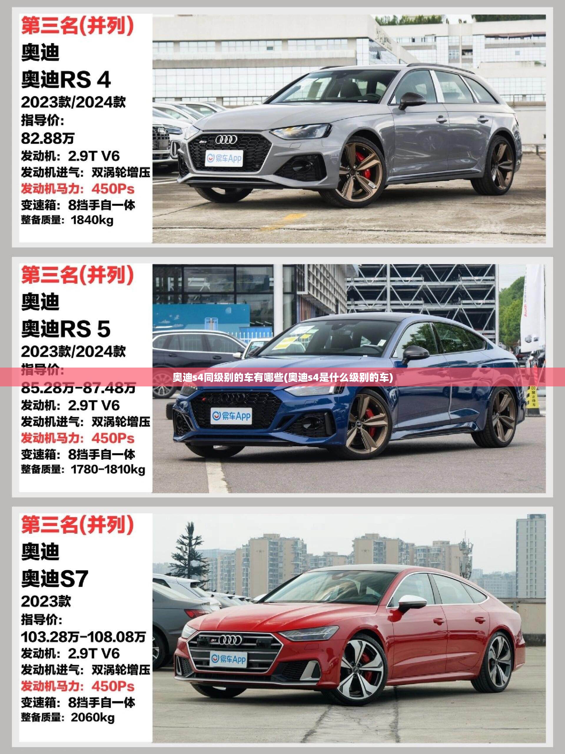 奥迪s4同级别的车有哪些(奥迪s4是什么级别的车)